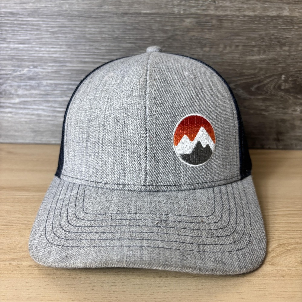 Cap America Hat Cap Snap Back Gray Black Mesh Trucker Embroidered Mountain Mens